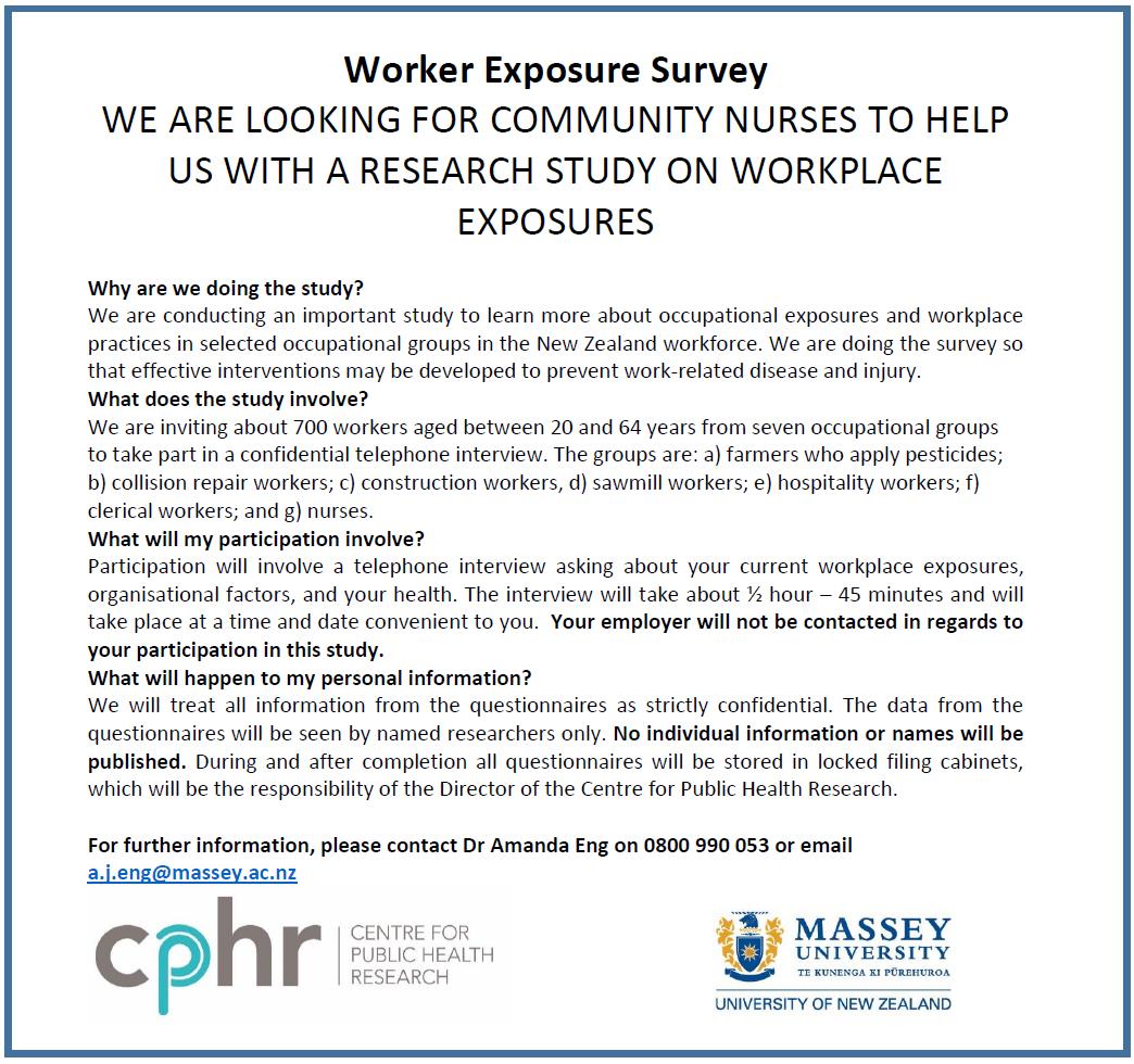 Worker Exposure Survey